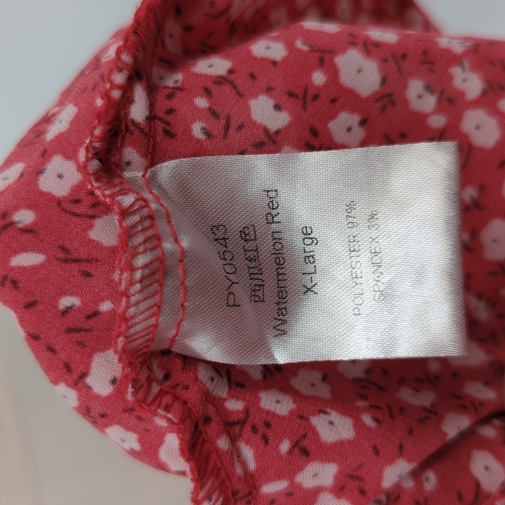 Red Floral Tie-Strap Romper Dress - Picture 4 of 5